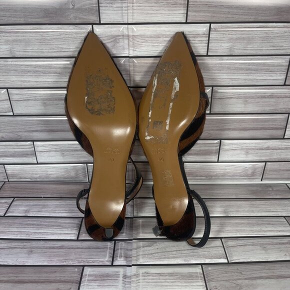 APT ATELIER Women's Riano Animal-Print Asymmetrical Slingback Pumps Size 10-NEW - Picture 8 of 9